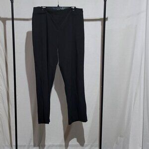 Sigrid Olsen pants wide leg trousers high waist black plus size 16 neutral new
